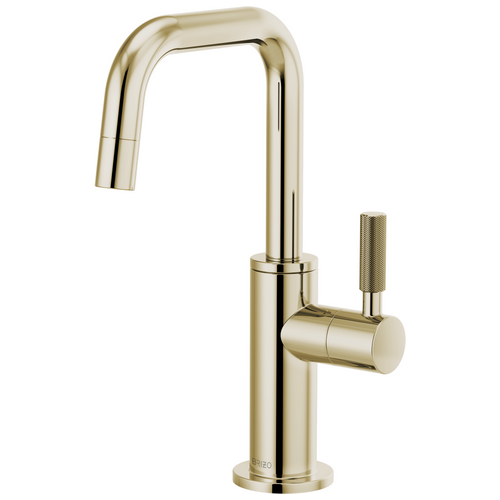Brizo Litze Beverage Faucet with Square Spout & Knurled Handle in Polished Nickel Finish - 61353LF-C-PN Brizo Litze Beverage Faucet with Square Spout & Knurled Handle in Polished Nickel Finish - 61353LF-C-PN