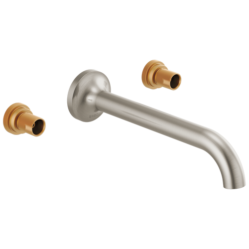 Brizo Odin Two-Handle Wall Mount Lavatory Faucet - Less Handles in Brushed Nickel Finish - T65875LF-BNLHP Brizo Odin Two-Handle Wall Mount Lavatory Faucet - Less Handles in Brushed Nickel Finish - T65875LF-BNLHP