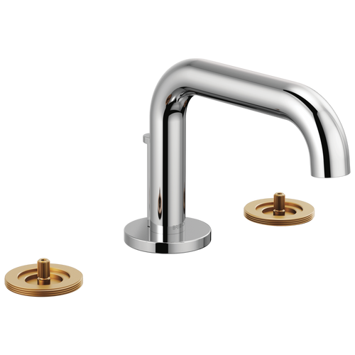 Brizo Litze Widespread Lavatory Faucet with Low Spout - Less Handles 1.2 GPM in Chrome Finish - 65334LF-PCLHP-ECO