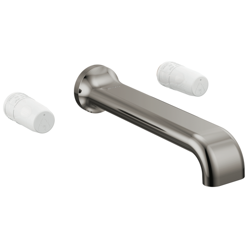 Brizo Allaria Two-Handle Wall Mount Tub Filler - Less Handles in Brilliance Black Onyx Finish - T70467-BNXLHP