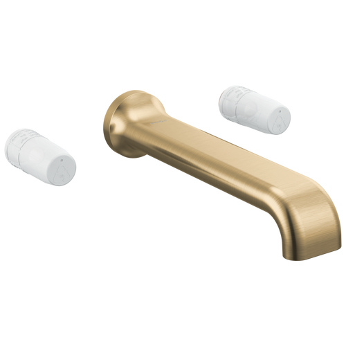 Brizo Allaria Two-Handle Wall Mount Tub Filler - Less Handles in Luxe Gold Finish - T70467-GLLHP