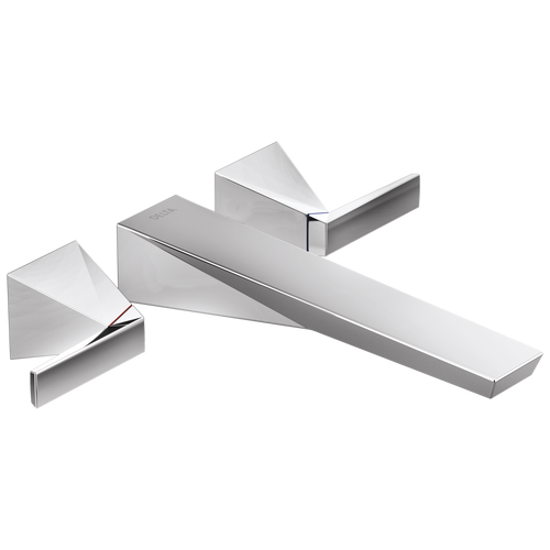 Delta Trillian Wall Mount Tub Filler Trim in Lumicoat Chrome Finish - T5743-PR-WL