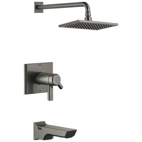 Delta Pivotal TempAssure 17T Series H2OKinetic Tub & Shower Trim in Lumicoat Black Stainless Finish - T17T499-KS-PR Delta Pivotal TempAssure 17T Series H2OKinetic Tub & Shower Trim in Lumicoat Black Stainless Finish - T17T499-KS-PR