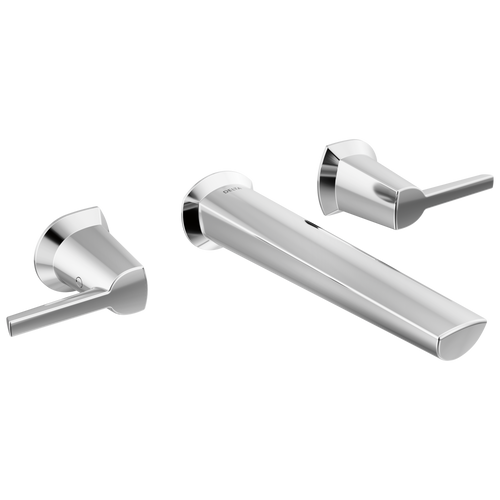 Delta Galeon Two Handle Wall Mount Bathroom Faucet in Lumicoat Chrome Finish - T3571LF-PR-WL Delta Galeon Two Handle Wall Mount Bathroom Faucet in Lumicoat Chrome Finish - T3571LF-PR-WL