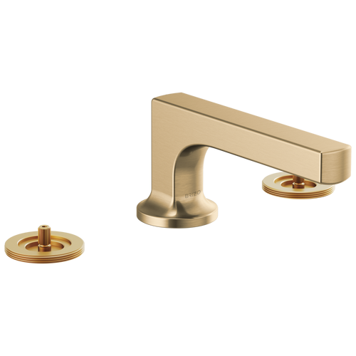Brizo Kintsu Widespread Lavatory Faucet with Low Spout - Less Handles 1.2 GPM in Luxe Gold Finish - 65308LF-GLLHP-ECO