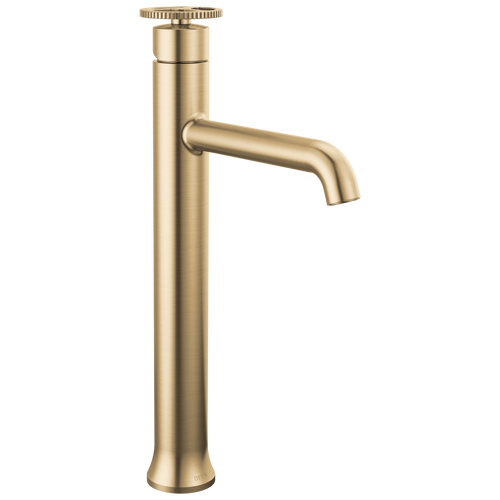 Delta Trinsic Single Handle Vessel Bathroom Faucet with Wheel Handle in Champagne Bronze Finish - 758-CZ-DST