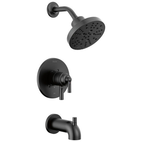 Delta Saylor Monitor 17 Series Tub & Shower Trim in Matte Black Finish - T17435-BL