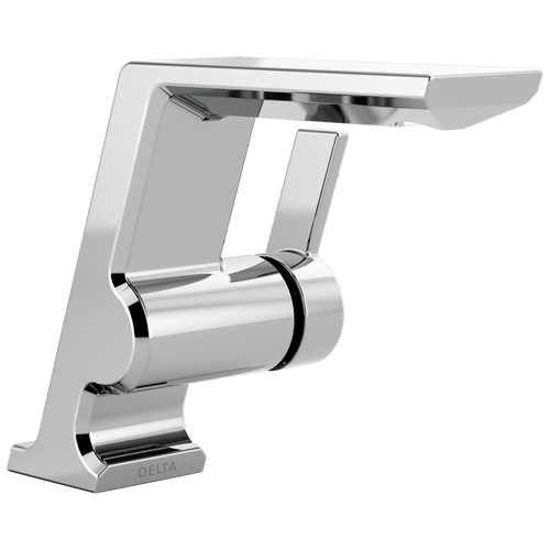 Delta Pivotal Single Handle Bathroom Faucet with Metal Drain & Pop Up in Lumicoat Chrome Finish - 599-PR-MPU-DST