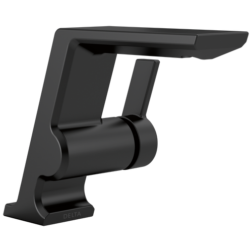 Delta Pivotal Single Handle Bathroom Faucet with Metal Drain & Pop Up in Matte Black Finish - 599-BLMPU-DST