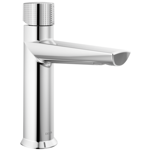 Delta Galeon Single Handle Bathroom Faucet with Knurled Handle in Lumicoat Chrome Finish - 573-PR-LPU-DST