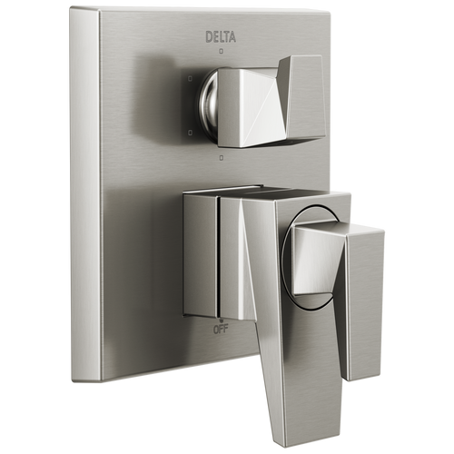 Delta Trillian Two-Handle Monitor 17 Series Valve Trim with 6-Setting Diverter in Lumicoat Stainless Finish - T27943-SS-PR