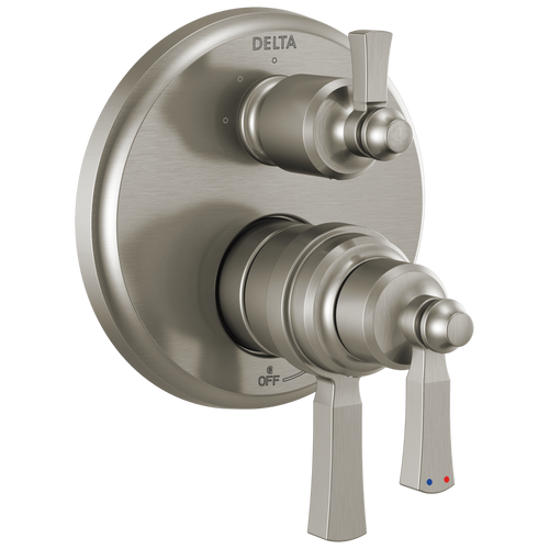 Delta Dorval Traditional 2-Handle Monitor 17T Series Valve Trim with 3 Setting Diverter in Stainless Finish - T27T856-SS