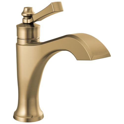 Delta Dorval Single Handle Bathroom Faucet with Lever Handle & Metal Drain & Pop Up in Champagne Bronze Finish - 556-CZMPU-DST Delta Dorval Single Handle Bathroom Faucet with Lever Handle & Metal Drain & Pop Up in Champagne Bronze Finish - 556-CZMPU-DST