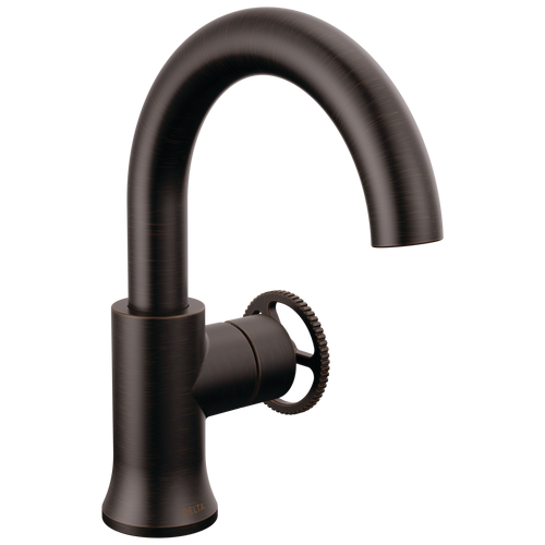 Delta Trinsic Single Handle High Arc Bathroom Faucet with Wheel Handle in Venetian Bronze Finish - 558HAR-RB-DST