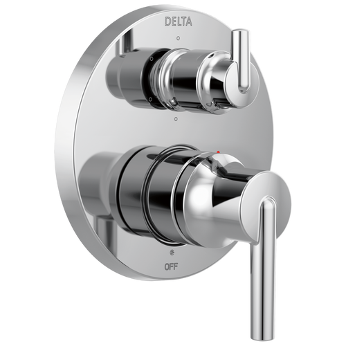 Delta Trinsic Contemporary Two Handle Monitor 14 Series Valve Trim with 6-Setting Integrated Diverter in Chrome Finish - T24959