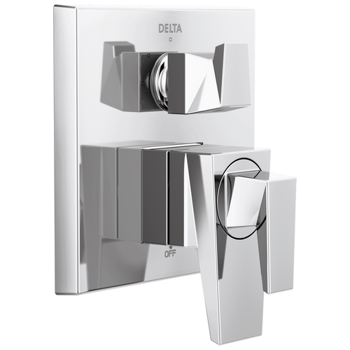 Delta Trillian Two-Handle Monitor 17 Series Valve Trim with 3-Setting Diverter in Lumicoat Chrome Finish - T27843-PR
