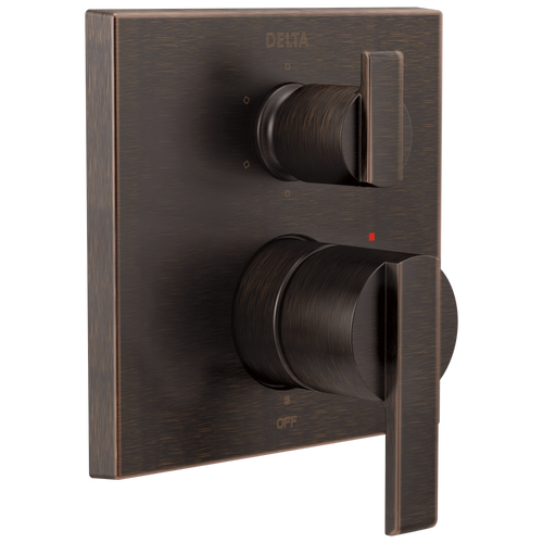 Delta Ara Angular Modern Monitor 14 Series Valve Trim with 6-Setting Integrated Diverter in Venetian Bronze Finish - T24967-RB