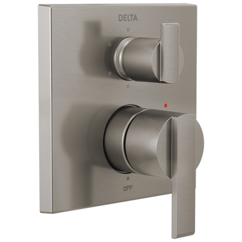 Delta Ara Angular Modern Monitor 14 Series Valve Trim with 6-Setting Integrated Diverter in Stainless Finish - T24967-SS