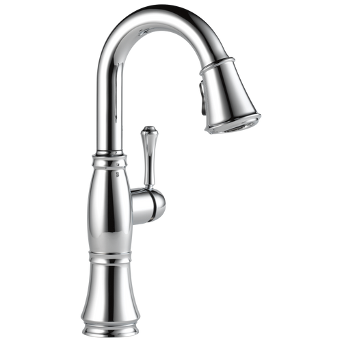 Delta Cassidy Single Handle Pull Down Bar/Prep Faucet in Lumicoat Chrome Finish - 9997-PR-DST