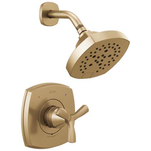 Delta Stryke 14 Series Shower Only with Cross Handle in Champagne Bronze Finish - T142766-CZ Delta Stryke 14 Series Shower Only with Cross Handle in Champagne Bronze Finish - T142766-CZ