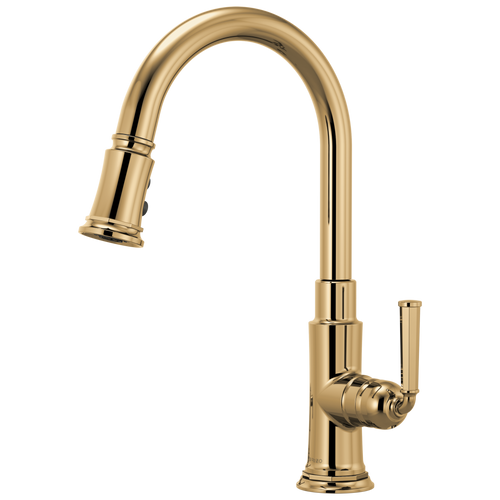 Brizo Rook Pull-Down Faucet in Polished Gold Finish - 63074LF-PG