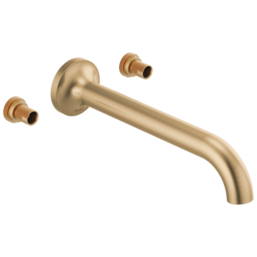 Brizo Odin Two-Handle Wall Mount Tub Filler - Less Handles in Luxe Gold Finish - T70475-GLLHP