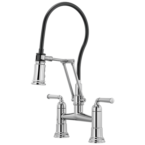Brizo Rook Articulating Bridge Faucet in Chrome Finish - 62274LF-PC