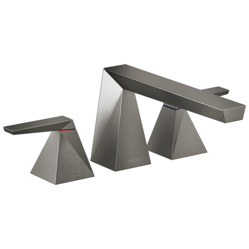 Delta Trillian Two-Handle Roman Tub Trim in Lumicoat Black Stainless Finish - T2743-KS-PR