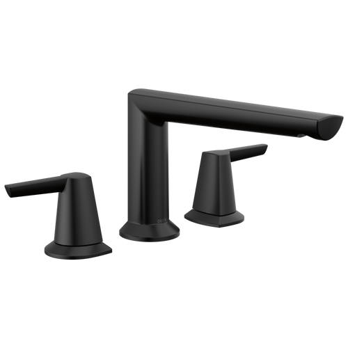 Delta Galeon 3-Hole Roman Tub Trim in Matte Black Finish - T2771-BL