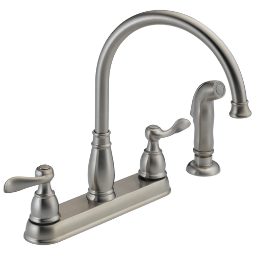 Delta Windemere Two Handle Kitchen Faucet in Stainless Finish - 21996LF-SS