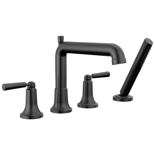 Delta Saylor Roman Tub Trim with Hand Shower in Matte Black Finish - T4736-BL