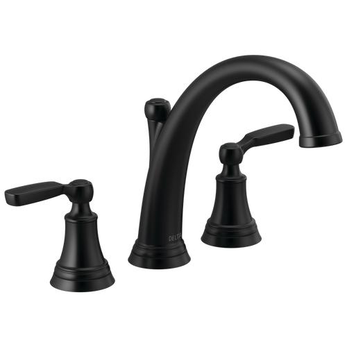 Delta Woodhurst Roman Tub Trim in Matte Black Finish - T2732-BL