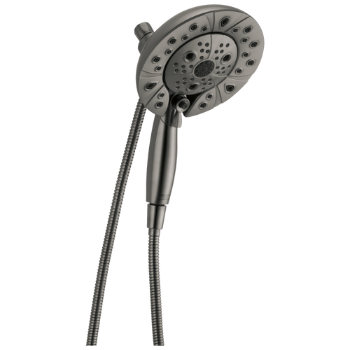 Delta Universal Showering H2OKinetic In2ition 5-Setting Two-in-One Shower 2.5 GPM in Lumicoat Black Stainless Finish - 58480-KS-PR25-PK