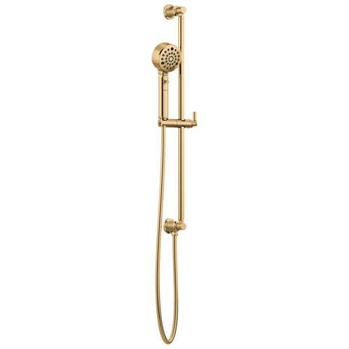 Brizo Invari H2OKinetic Multi-Function Slide Bar Handshower in Polished Gold Finish - 88776-PG Brizo Invari H2OKinetic Multi-Function Slide Bar Handshower in Polished Gold Finish - 88776-PG