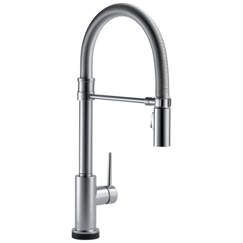 Delta Trinsic Single-Handle Pull-Down Spring Kitchen Faucet with Touch2O Technology in Arctic Stainless Finish - 9659T-AR-DST Delta Trinsic Single-Handle Pull-Down Spring Kitchen Faucet with Touch2O Technology in Arctic Stainless Finish - 9659T-AR-DST