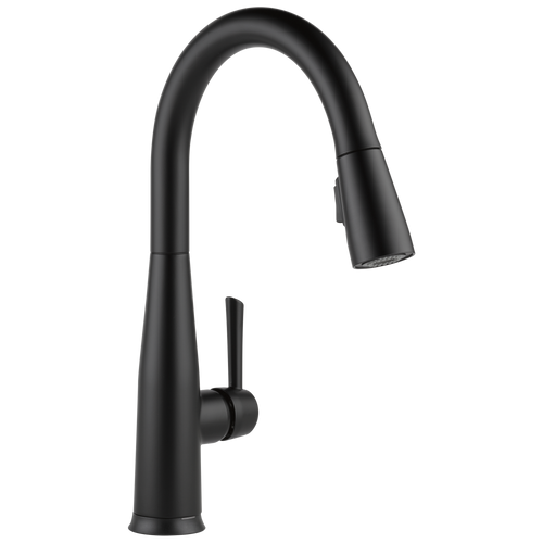 Delta Essa VoiceIQ Single Handle Pull-Down Faucet with Touch20 Technology in Matte Black Finish - 9113TV-BL-DST