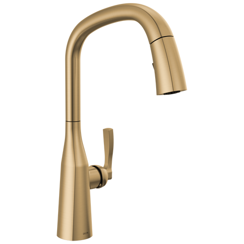 Delta Stryke Single Handle Pull Down Kitchen Faucet in Lumicoat Champagne Bronze Finish - 9176-CZ-PR-DST Delta Stryke Single Handle Pull Down Kitchen Faucet in Lumicoat Champagne Bronze Finish - 9176-CZ-PR-DST