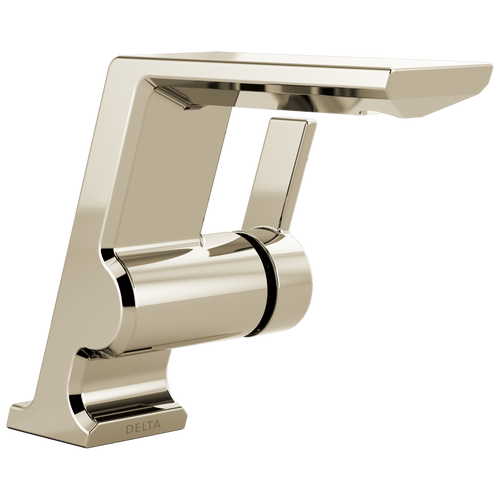 Delta Pivotal Single Handle Bathroom Faucet in Lumicoat Polished Nickel Finish - 599-PN-PR-LPU-DST