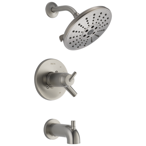 Delta Trinsic TempAssure 17T Series H2OKinetic Tub & Shower Trim in Stainless Finish - T17T459-SSH2O Delta Trinsic TempAssure 17T Series H2OKinetic Tub & Shower Trim in Stainless Finish - T17T459-SSH2O