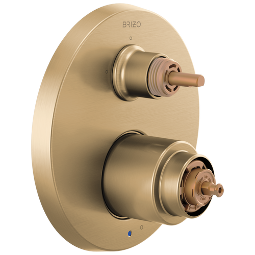 Brizo Odin Pressure Balance Valve with Integrated 3-Function Diverter Trim - Less Handles in Luxe Gold Finish - T75P575-GLLHP