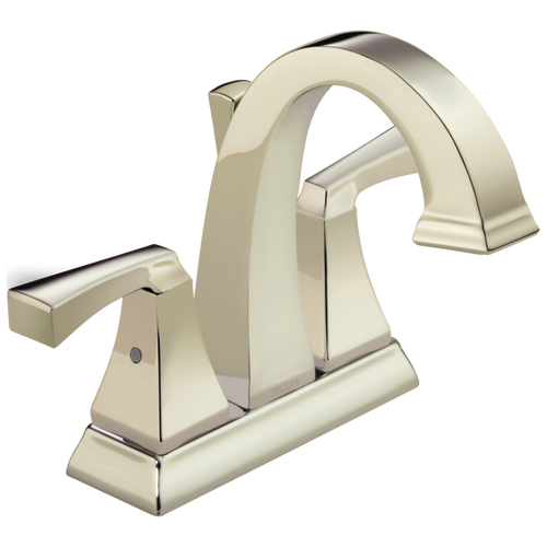 Delta Dryden Two Handle Centerset Bathroom Faucet with Metal Drain & Pop Up in Polished Nickel Finish - 2551-PNMPU-DST