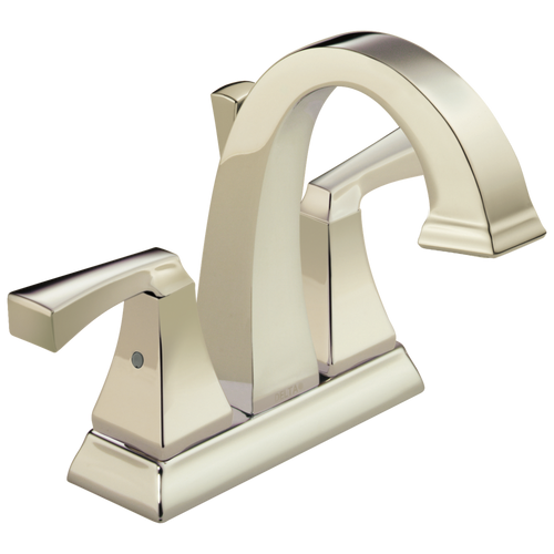 Delta Dryden Two Handle Centerset Bathroom Faucet with Metal Drain & Pop Up in Polished Nickel Finish - 2551-PNMPU-DST