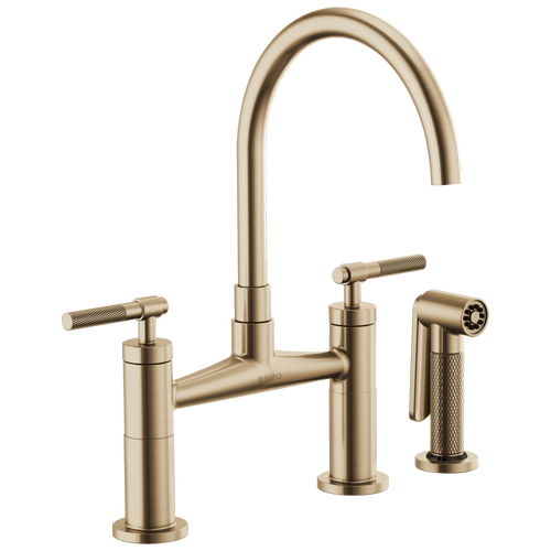 Brizo Litze 62543LF-PC Bridge Faucet with Arc Spout and Knurled Handle Chrome Brizo Litze 62543LF-PC Bridge Faucet with Arc Spout and Knurled Handle Chrome