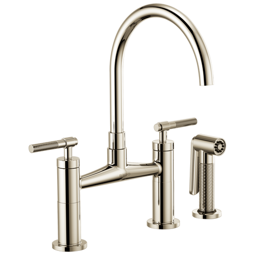 Brizo Litze 62543LF-SS Bridge Faucet with Arc Spout and Knurled Handle Stainless Brizo Litze 62543LF-SS Bridge Faucet with Arc Spout and Knurled Handle Stainless