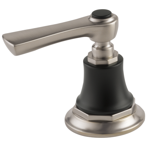 Brizo Rook Roman Tub Faucet Lever Handle Kit in Luxe Nickel  /Matte Black Finish - HL660-NKBL Brizo Rook Roman Tub Faucet Lever Handle Kit in Luxe Nickel  /Matte Black Finish - HL660-NKBL