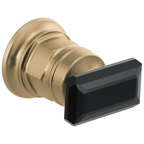 Brizo Invari Wall Mount Lavatory Black Crystal Knob Handle Kit in Luxe Gold / Black Crystal Finish - HK5876-GLBC