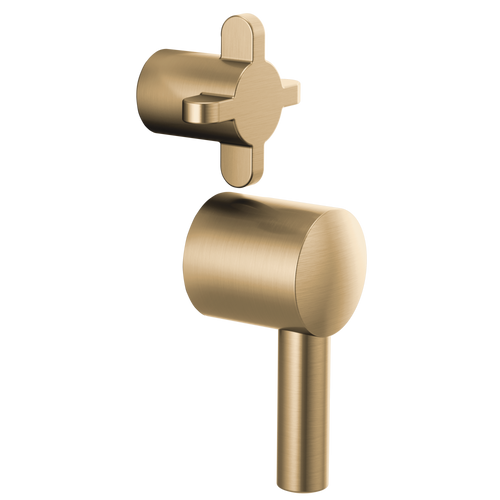 Brizo Odin Pressure Balance Integrated Trim Cross Handles in Luxe Gold Finish - HX75P75-GL