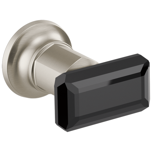 Brizo Invari Two-Handle Wall Mount Tub Filler Black Crystal Knob Handle Kit in Luxe Nickel / Black Crystal Finish - HK70476-NKBC