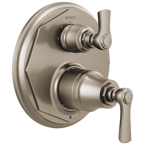 Brizo Rook Pressure Balance Valve with Integrated 3-Function Diverter Trim in Luxe Nickel Finish - T75P560-NK Brizo Rook Pressure Balance Valve with Integrated 3-Function Diverter Trim in Luxe Nickel Finish - T75P560-NK