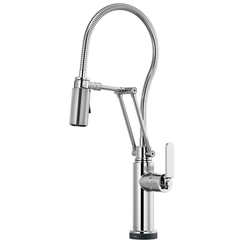 Brizo Litze SmartTouch Articulating Kitchen Faucet with Finished Hose in Chrome Finish - 64144LF-PC Brizo Litze SmartTouch Articulating Kitchen Faucet with Finished Hose in Chrome Finish - 64144LF-PC